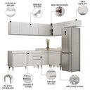 Ver imagem 3 de Armário de Cozinha Modulado de Canto 7 Peças Cp22 Balcão sem Tampo Branco - Lumil Lumil Móveis