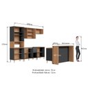 Ver imagem 2 de Cozinha Modulada Completa de Canto 7 Peças com Tampo e Bancada 280cm Isabelle Delmarco