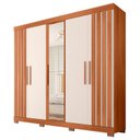 Ver imagem 6 de Guarda-Roupa Casal com Espelho 5 Portas 2 Gavetas Sophia Lux Espresso Móveis Off White/Freijó
