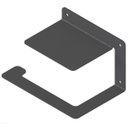 Ver imagem 1 de Papeleira para Banheiro de Parede Suporte Porta Papel Higiênico com Porta Objeto Cinza Masutti