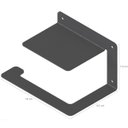 Ver imagem 3 de Papeleira para Banheiro de Parede Suporte Porta Papel Higiênico com Porta Objeto Cinza Masutti