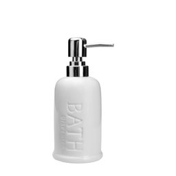 Porta Sabonete Líquido Cerâmica Bath 350ml Branco - Rojemac - 2 Porta Sabonete Líquido Cerâmica Bath 350ml Branco - Rojemac - 2