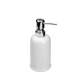 Porta Sabonete Líquido Cerâmica Bath 350ml Branco - Rojemac - 3 Porta Sabonete Líquido Cerâmica Bath 350ml Branco - Rojemac - 3