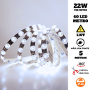Ver imagem 2 de Fita Led Lente 180° 60 Led’s 110v 5 Metros Ip44 22w 6500k Liga Direto