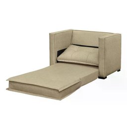 Poltrona Cama Londres Suede Bege Dmonegatto Suede Bege - 6