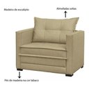 Ver imagem 3 de Poltrona Cama Londres Suede Bege Dmonegatto Suede Bege