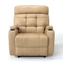 Ver imagem 2 de Poltrona do Papai Reclinável em Corino Importado Cor Bege Reclinação Manual - Modelo Florença