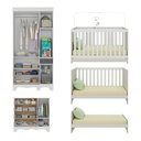 Ver imagem 5 de Quarto de Bebê Completo com Berço Americano 3 em 1 Suspiro Multimóveis Mp4624 Branco/off White
