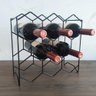 Adega Colmeia 8 Garrafas Preto Fosco Porta Garrafas de Vinhos Horizontal Aramado - 4