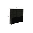 Ver imagem 2 de Cabeceira MDP Estofada Veludo 140x120cm Cinza