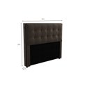 Ver imagem 2 de Cabeceira MDP Estofada Veludo 140x120cm Cinza