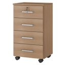 Ver imagem 2 de Kit 4 Gaveteiros para Escritório Gávea com Chave e 4 Livreiros Office Freijó Fosco – Móveis Leão