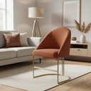 Ver imagem 4 de Cadeira Poltrona Estofada Decorativa Lua Premium:terra Cota