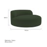 Poltrona Orgânica Chaise Rússia Linho Verde - Amarena Móveis - 9