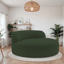 Poltrona Orgânica Chaise Rússia Linho Verde - Amarena Móveis - 2