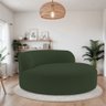 Poltrona Orgânica Chaise Rússia Linho Verde - Amarena Móveis - 2