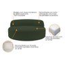 Poltrona Orgânica Chaise Rússia Linho Verde - Amarena Móveis - 10