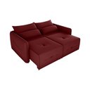 Ver imagem 3 de Sofá Cama 2 Lugares com Almofadas 205cm Celine Veludo Vinho Matrix