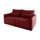 Ver imagem 1 de Sofá Cama 2 Lugares com Almofadas 205cm Celine Veludo Vinho Matrix