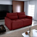 Ver imagem 4 de Sofá Cama 2 Lugares com Almofadas 205cm Celine Veludo Vinho Matrix