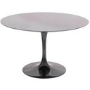 Ver imagem 1 de Mesa de Jantar Tulipa Saarinen Redonda 90 Cm + Vidro - Laqueada - Preto