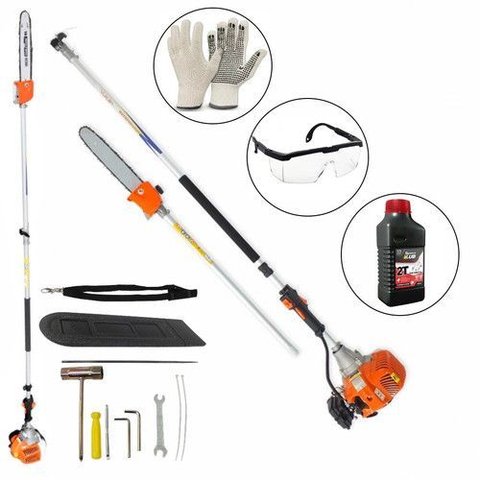 Motopodador de Galhos / Podador de Altura Vulcan Vp3300 L com Extensor (atinge Ate 4,70 Metros) + Ol