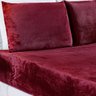 Jogo de Lençol Queen 3 Peças Manta Flannel Soft Fronha e Lençol Elástico Microfibra Vinho - 3