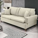 Ver imagem 1 de Sofa 3 Lugares 180 cm Eron Linho Cru Vazzano