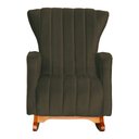 Ver imagem 5 de Poltrona Balanço C/ Puff Melinda Suede Marrom - Lm Decor