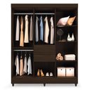 Ver imagem 3 de Guarda Roupa Casal 8 Portas e 2 Gavetas Paranaguá - Ébano Touch