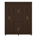 Ver imagem 6 de Guarda Roupa Casal 8 Portas e 2 Gavetas Paranaguá - Ébano Touch