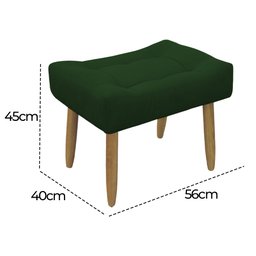 Puff Decorativo Quarto e Sala de Estar Suede Light Herrero:Verde - 5
