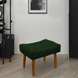 Puff Decorativo Quarto e Sala de Estar Suede Light Herrero:Verde