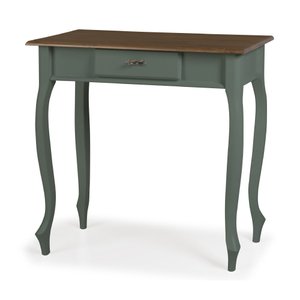 Aparador para Sala com Pés Luis Xv 1 Gaveta 1010 Linz Móveis - Verde Musgo/imbuia Glazer