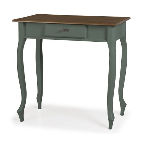 Aparador para Sala com Pés Luis Xv 1 Gaveta 1010 Linz Móveis - Verde Musgo/imbuia Glazer