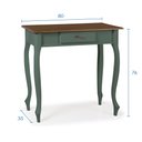 Ver imagem 4 de Aparador para Sala com Pés Luis Xv 1 Gaveta 1010 Linz Móveis - Verde Musgo/imbuia Glazer