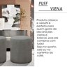 Kit 2 Puff Decorativo Sala de Estar Quarto Confortável Pés Madeira Viena Linho Cinza - 3