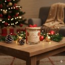 Ver imagem 4 de Vela Aromática Decorativa Natal Encantado com Pavio de Algodão e Cera de Coco 200GR Essência Premium