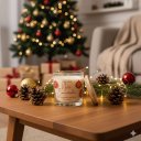 Ver imagem 3 de Vela Aromática Decorativa Natal Encantado com Pavio de Algodão e Cera de Coco 200GR Essência Premium