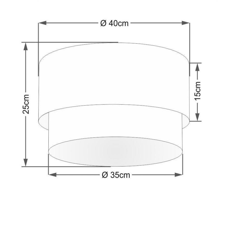 Plafon Para Sala Cilíndrico Cúpula Vermelho Branco - 2