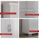 Ver imagem 2 de Armário Sapateira Multiuso Dm-580 4 Portas 12 Prateleiras Branco Ditália Móveis