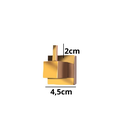 Ver imagem 2 de Cabide Gancho pra Toalha de Banho ou Rosto Quadrus Dourado