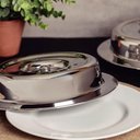 Ver imagem 2 de 5 Cloche Aço Inox 28cm Tramontina Service Tampa para Alimentos Cúpula de Prato Restaurante