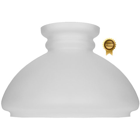 Cupula de Vidro Liso Fosco 23,5 para Lustre e Candelabro