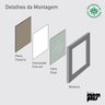 Quadro Abstrato Floral Orgânico Meia Folha - 20x20cm - Moldura Padrão Branco - 4