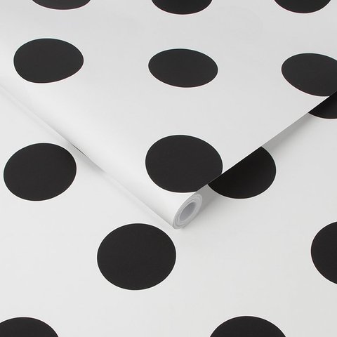 Papel de Parede Kids N'teens 100104 Bolas Pretas Rolo 5mt²