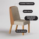 Ver imagem 3 de Conjunto Jantar 6 Cadeiras Maciça 2x1 Vdo Iza - Arbo Design-off White Linho Bege