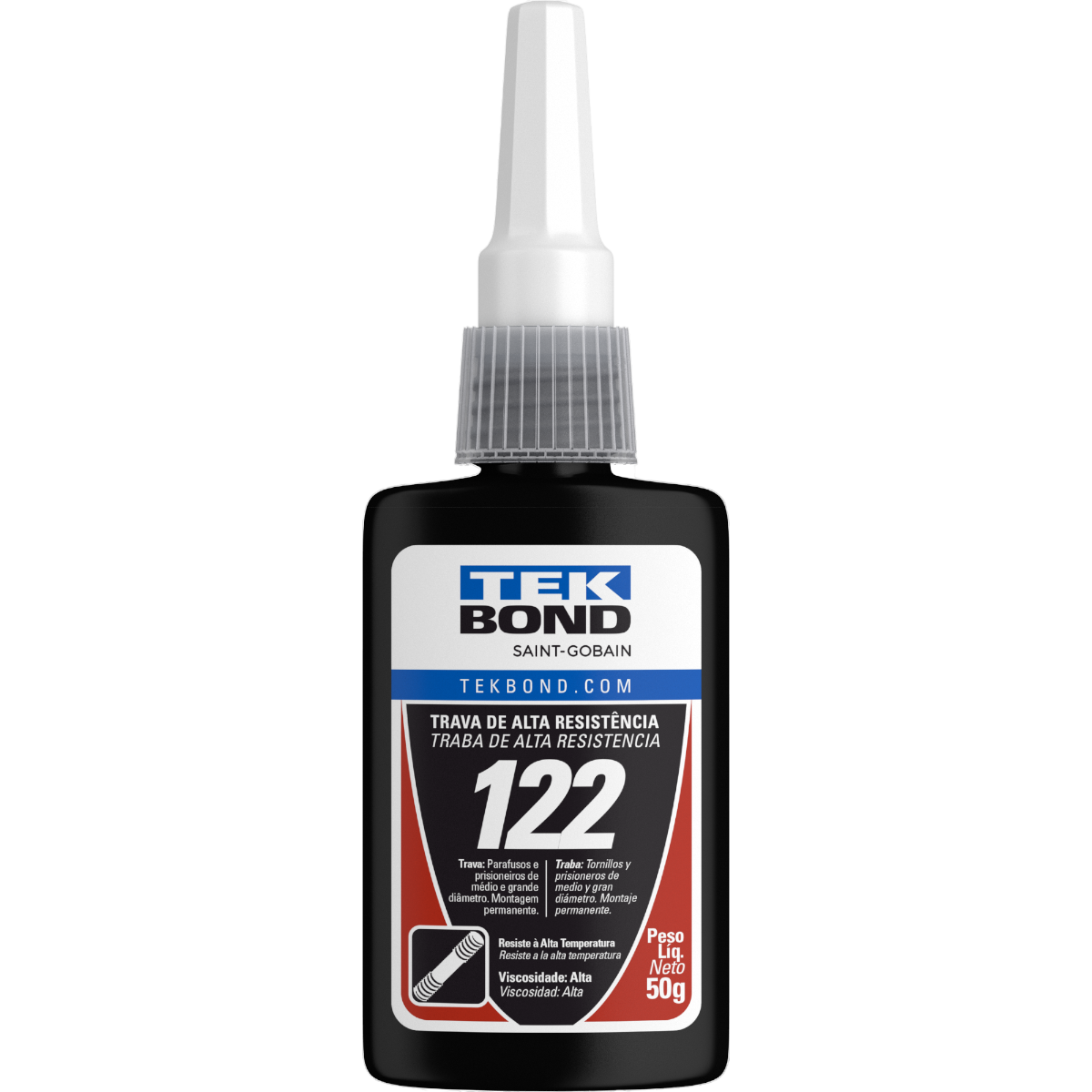 Cola Adesivo Trava Parafuso Amt 122 Alta Resistência Tekbond:50g - 1