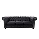 Ver imagem 1 de Sofá 3 Lugares Maísa 235cm Couro Preto - Sallar Home