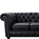 Ver imagem 3 de Sofá 3 Lugares Maísa 235cm Couro Preto - Sallar Home